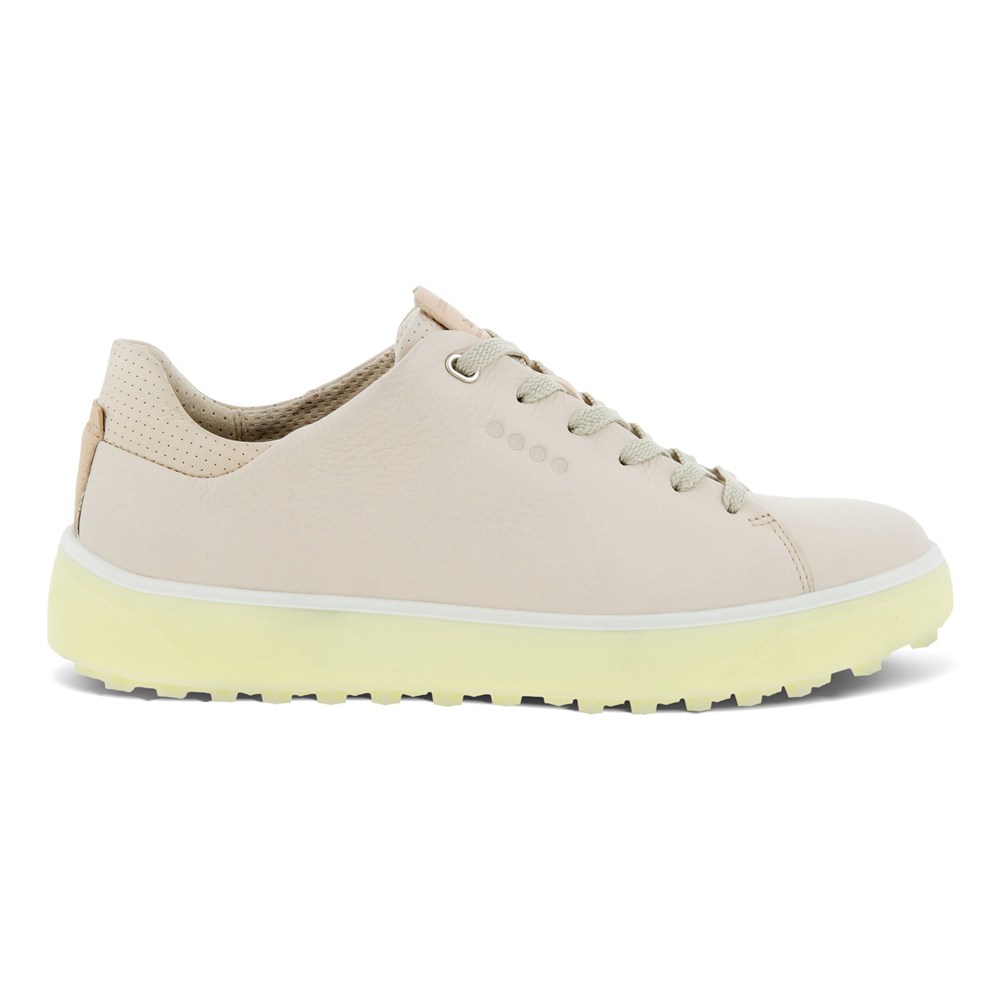 Zapatos De Golf Mujer - ECCO Tray Laced - Beige - PBT809461